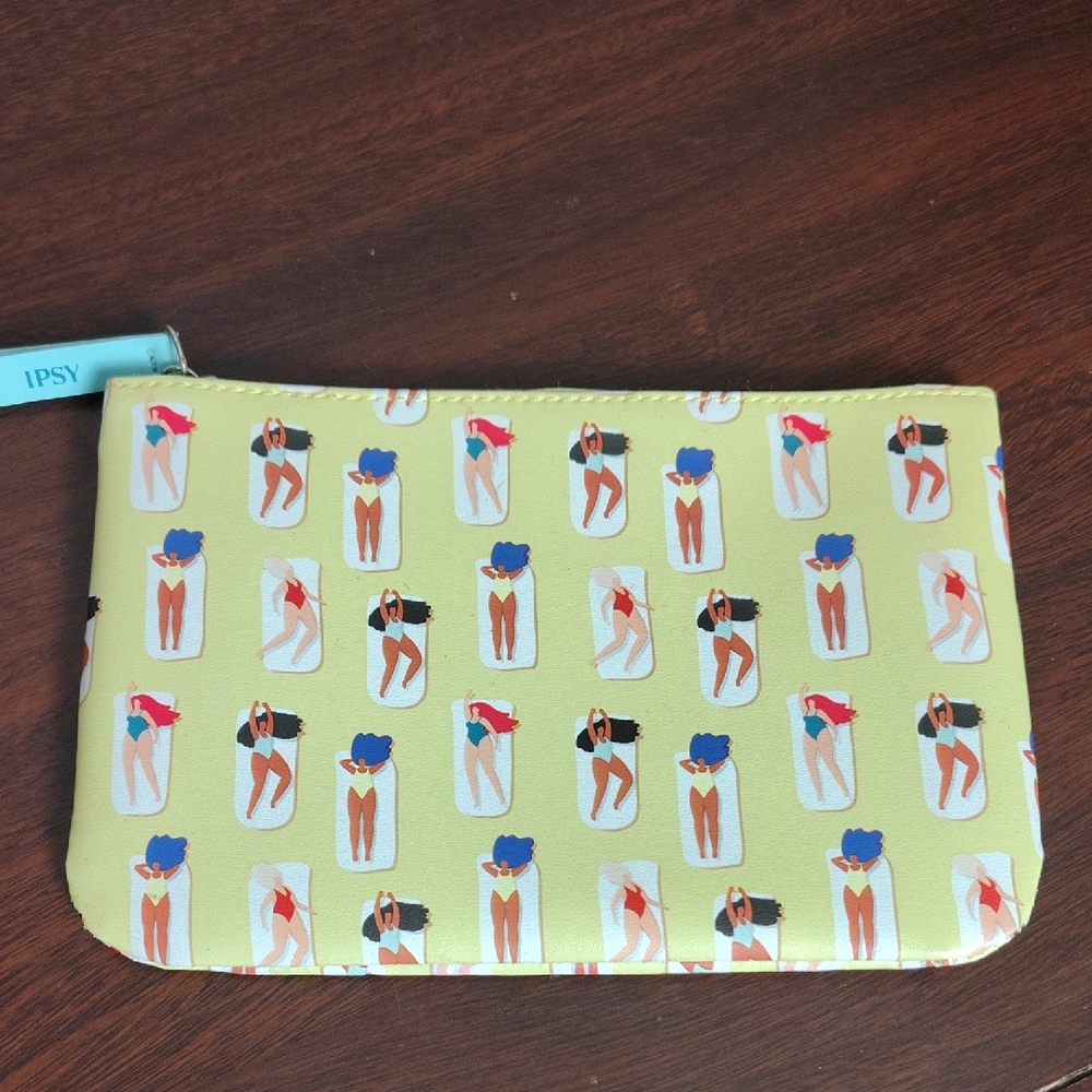 ISPY Yellow W Beach Women In Swing Suit Patterned Make Up Bag